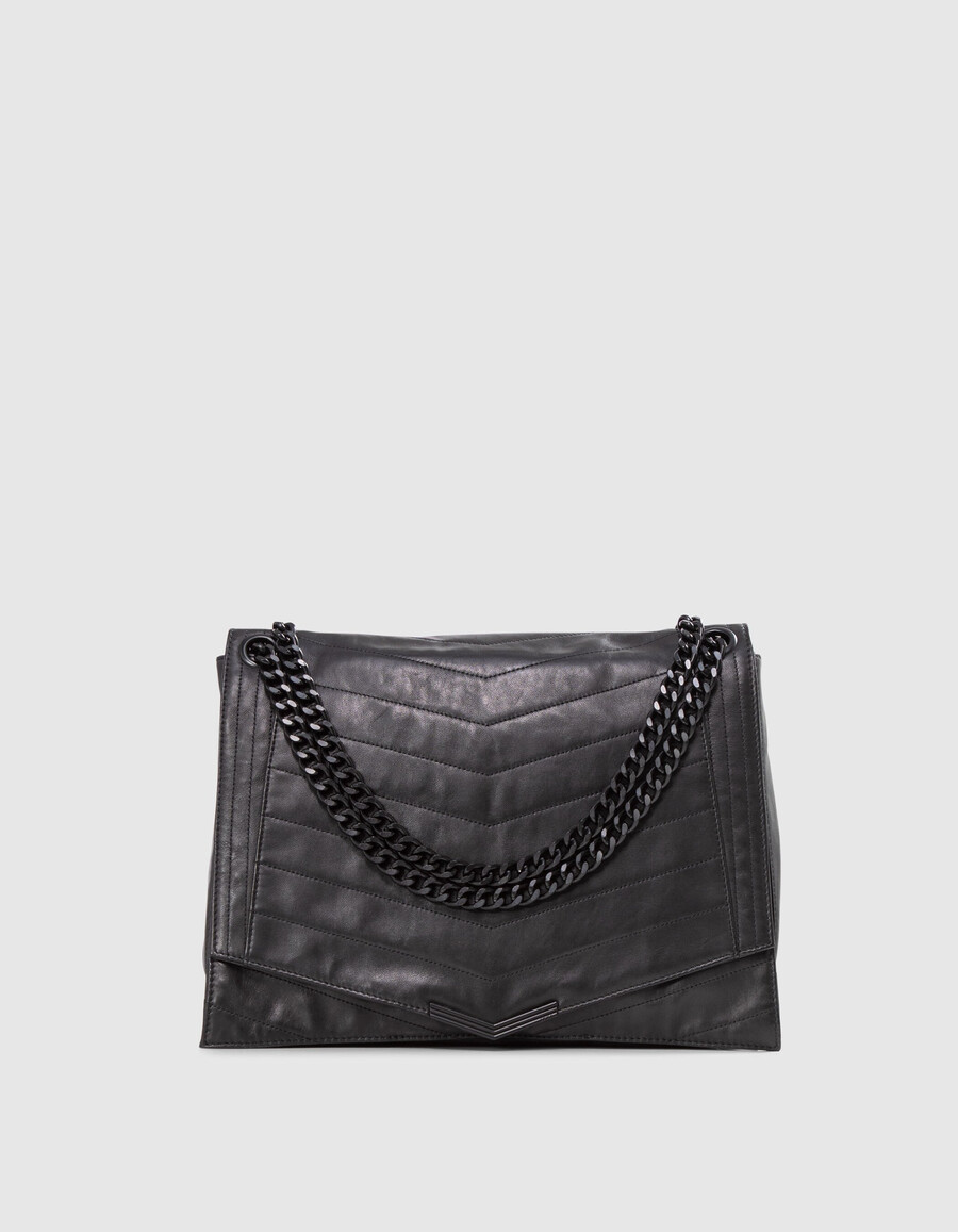 la 1. borsa in pelle trapuntata nera taglia xl da donna