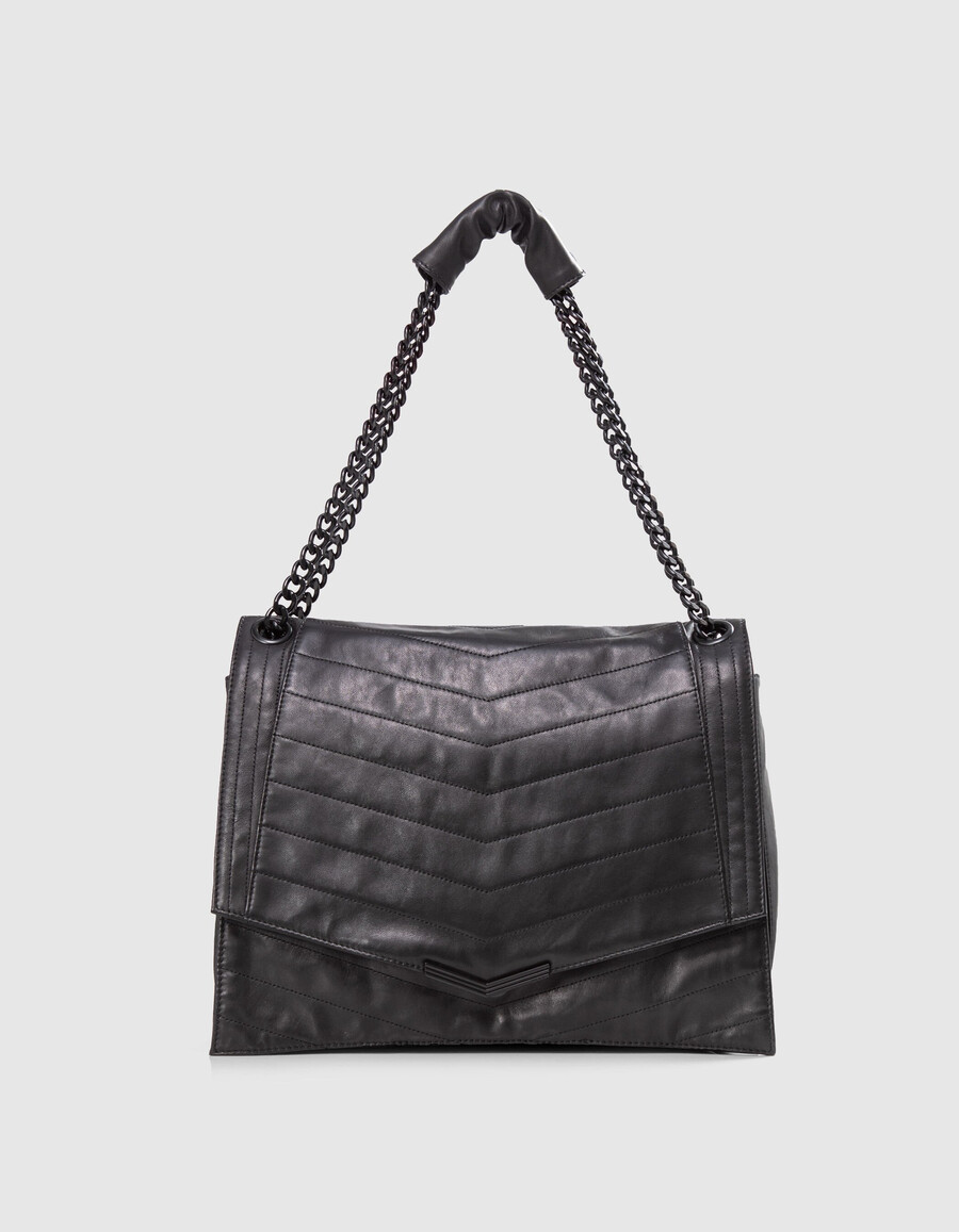 la 1. borsa in pelle trapuntata nera taglia xl da donna