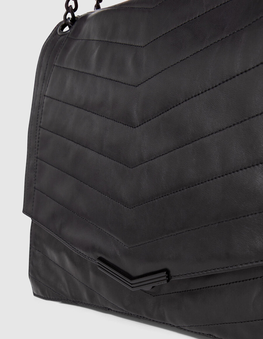 la 1. borsa in pelle trapuntata nera taglia xl da donna