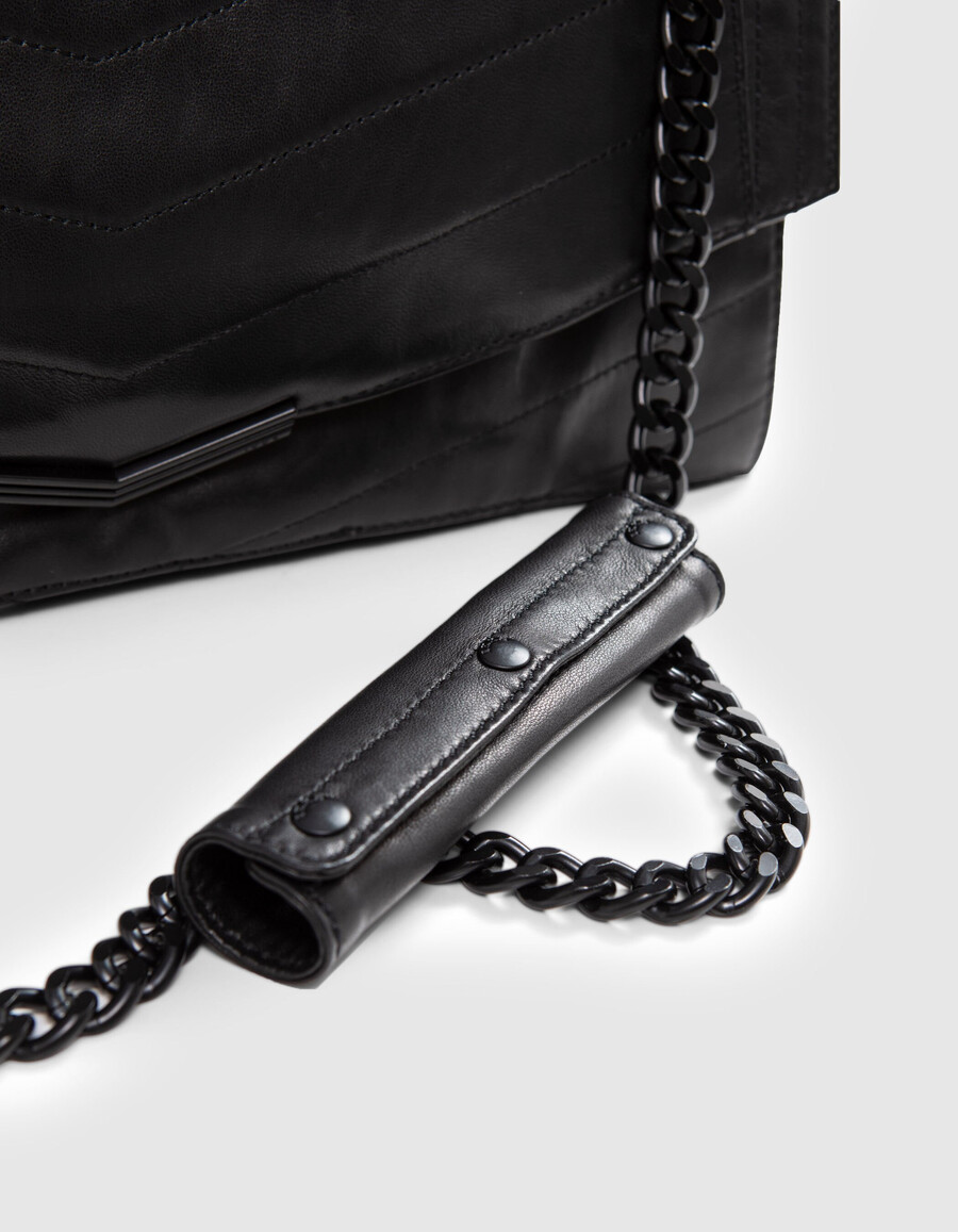 la 1. borsa in pelle trapuntata nera taglia xl da donna
