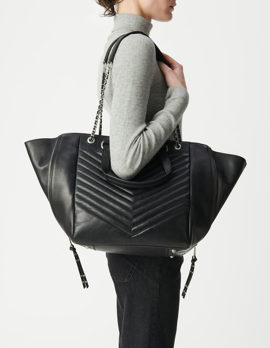 borsa 1440 pelle nera taglia l donna