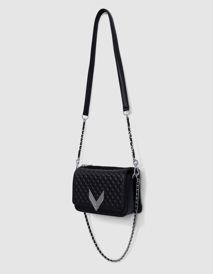 la borsa da donna in pelle trapuntata nera 111 drouot