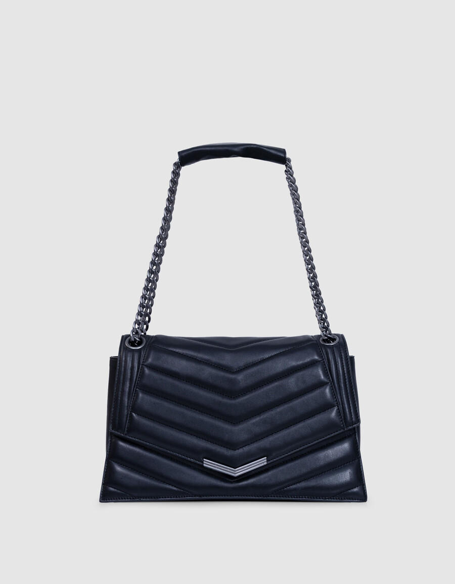 la 1. borsa in pelle trapuntata nera taglia l da donna