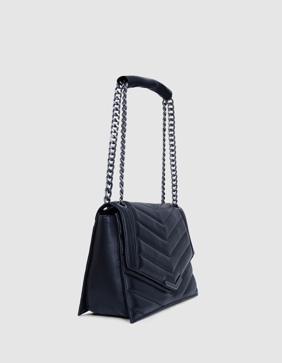 la 1. borsa in pelle trapuntata nera taglia l da donna