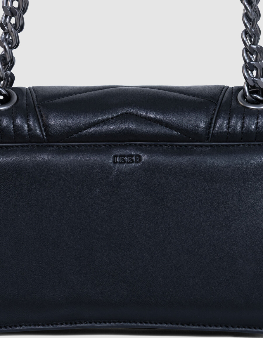 la 1. borsa in pelle trapuntata nera taglia m da donna