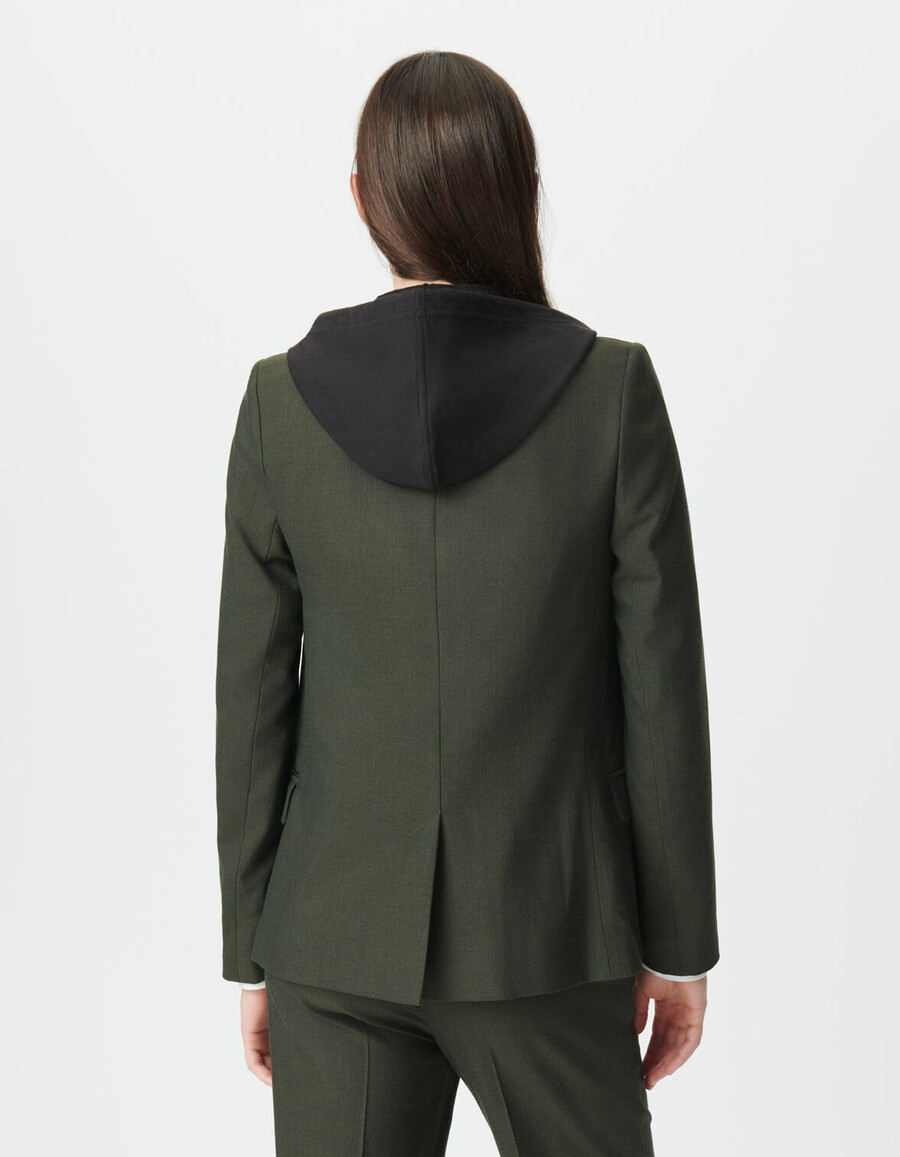 giacca da abito color cachi da donna con fodera staccabile