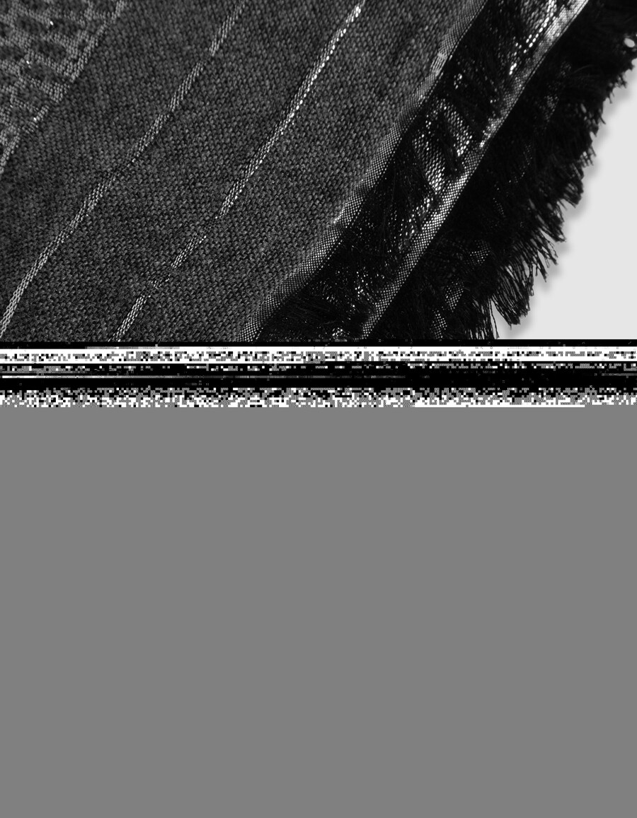 sciarpa da donna in jacquard di pitone metallizzato grigio