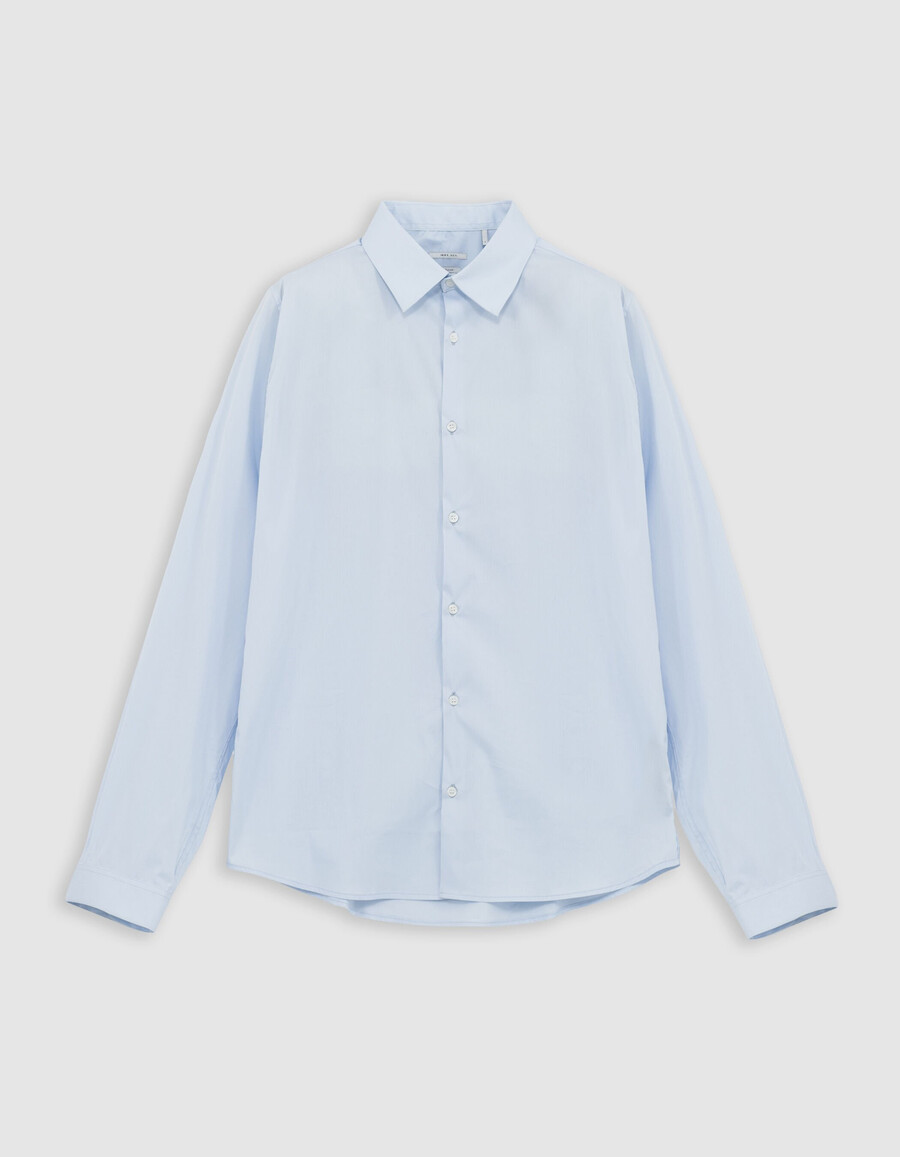 camicia slim fit in popeline sky da uomo