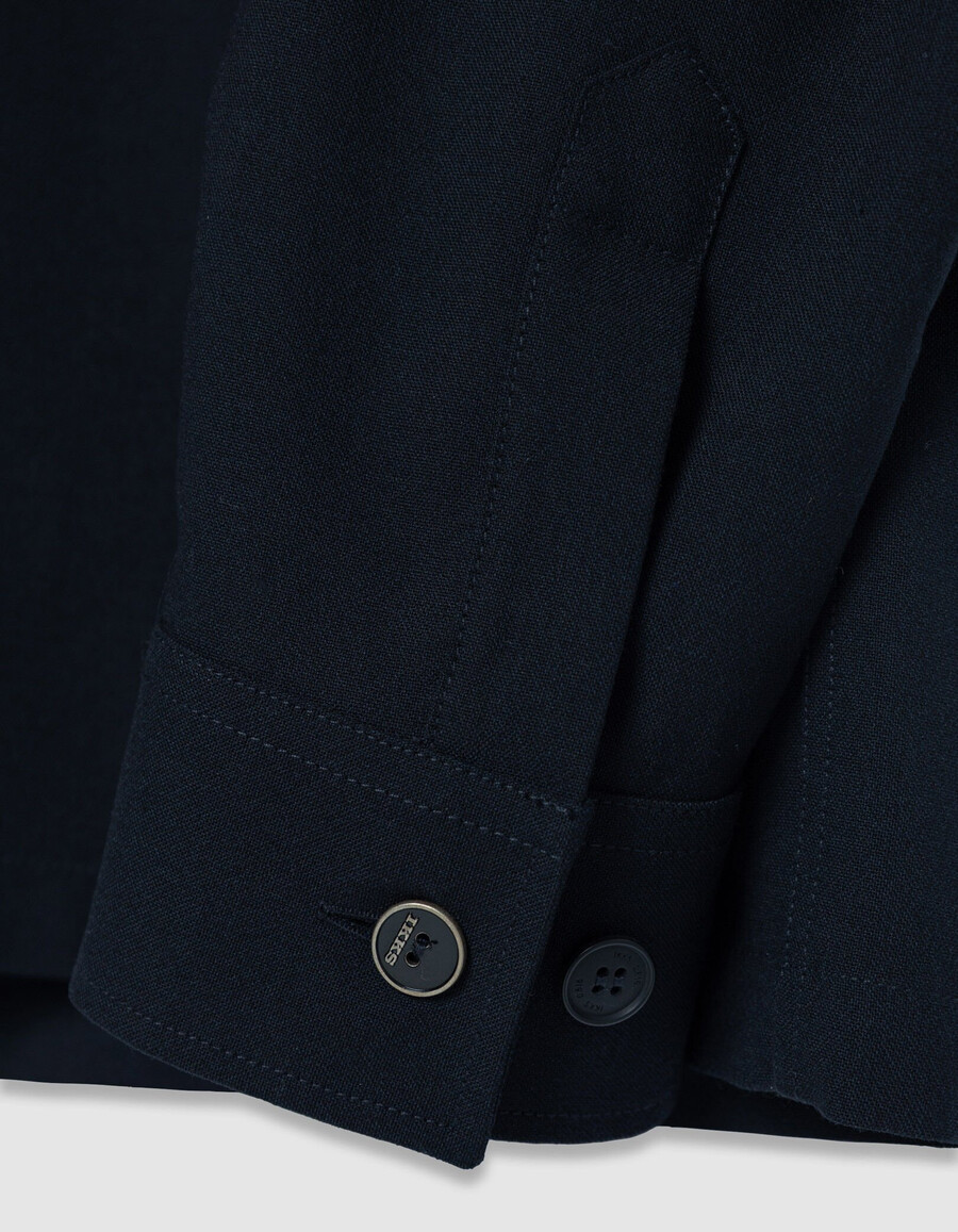 camicia da uomo blu navy vestibilità regolare con tasche applicate