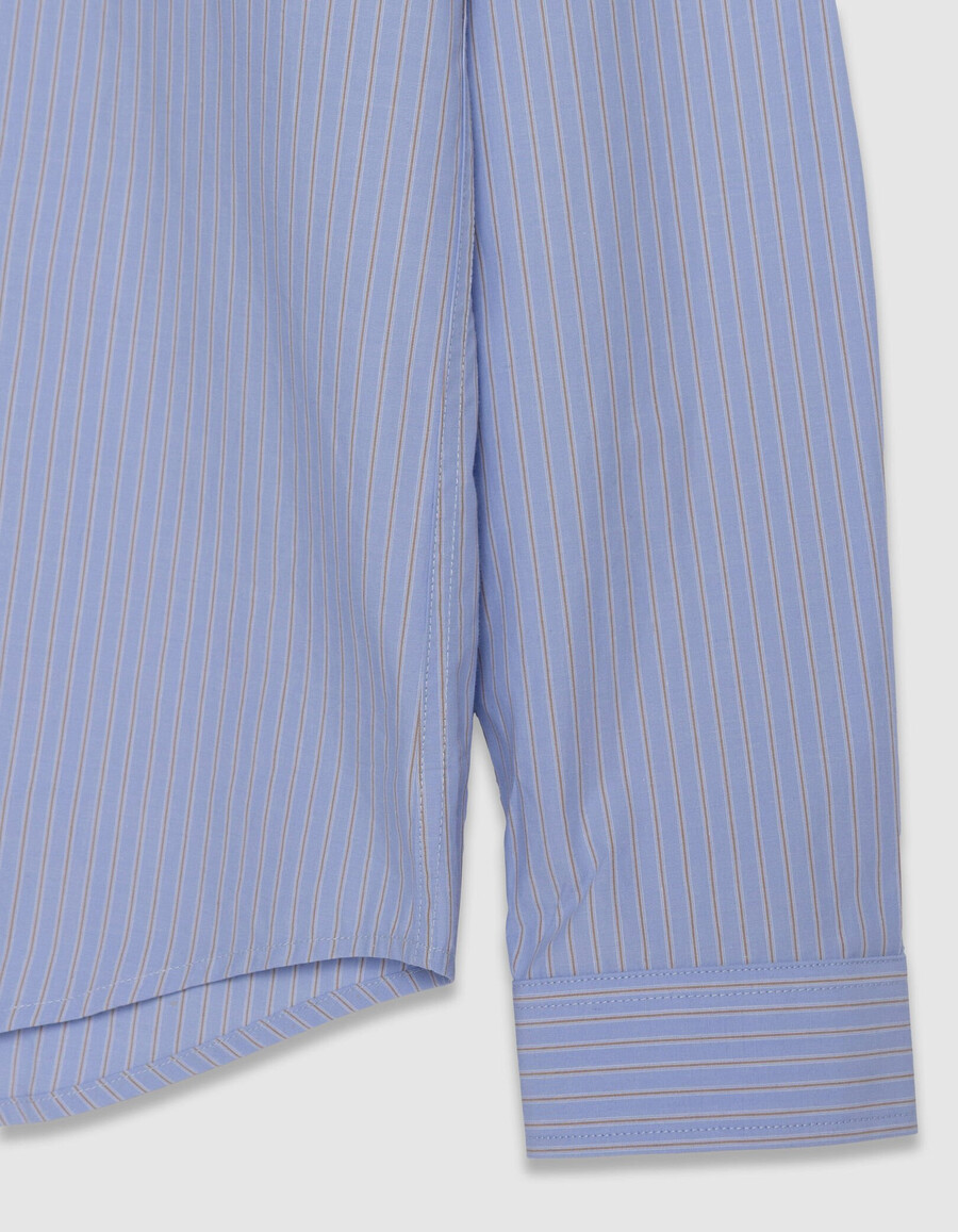 camicia da uomo slim fit in cotone biologico blu