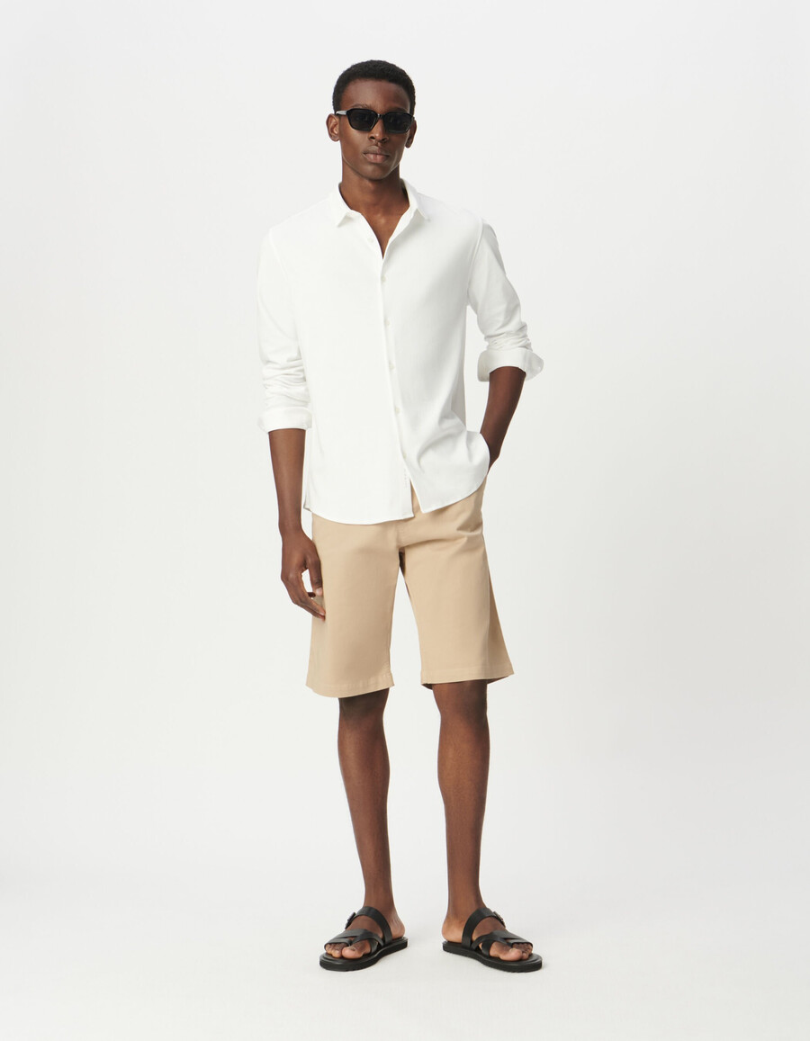 camicia da uomo bianca absolute dry knit easy