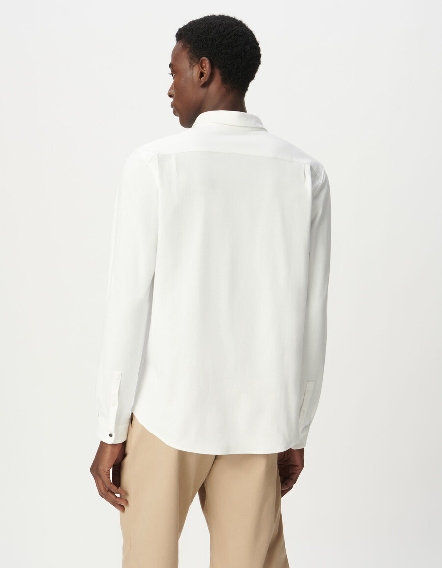 camicia da uomo bianca absolute dry knit easy