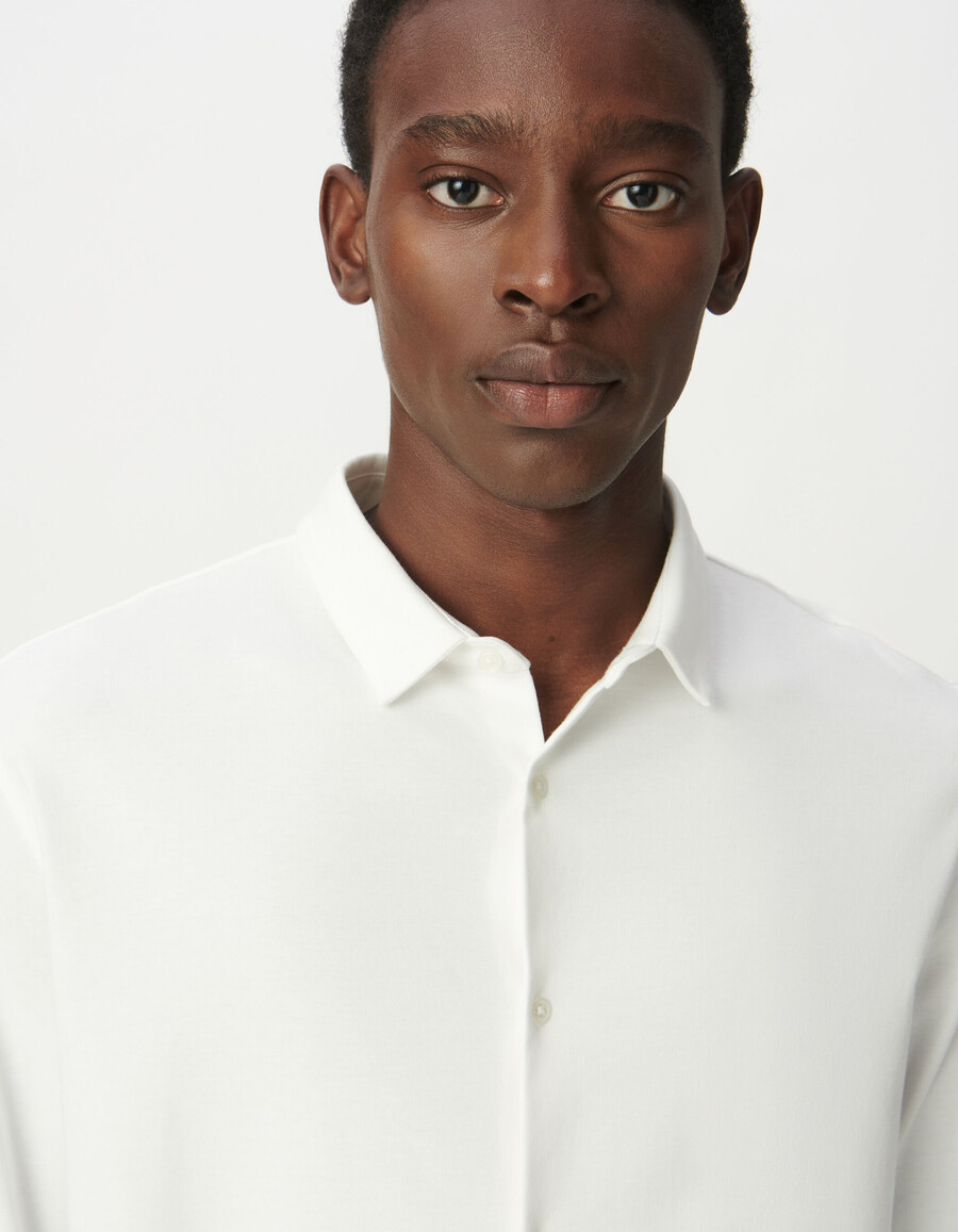 camicia da uomo bianca absolute dry knit easy