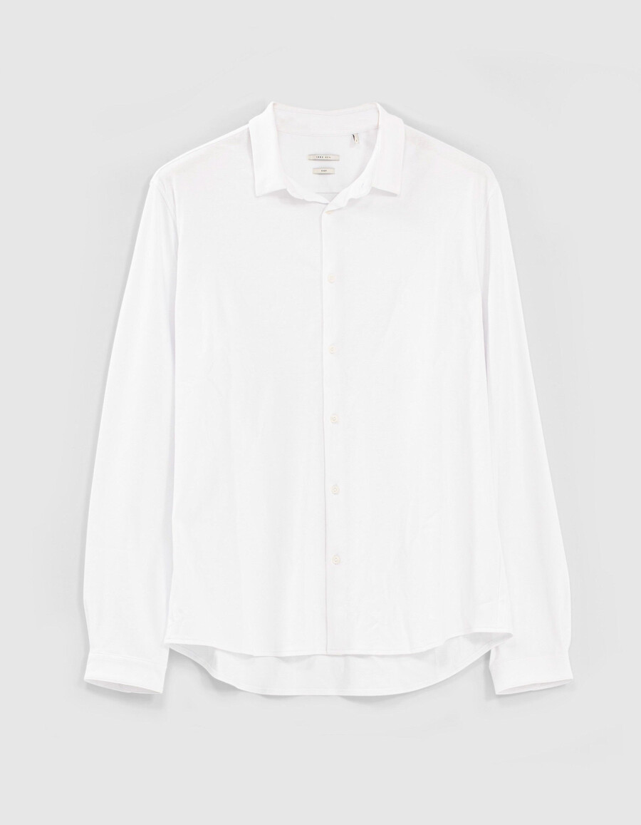 camicia da uomo bianca absolute dry knit easy