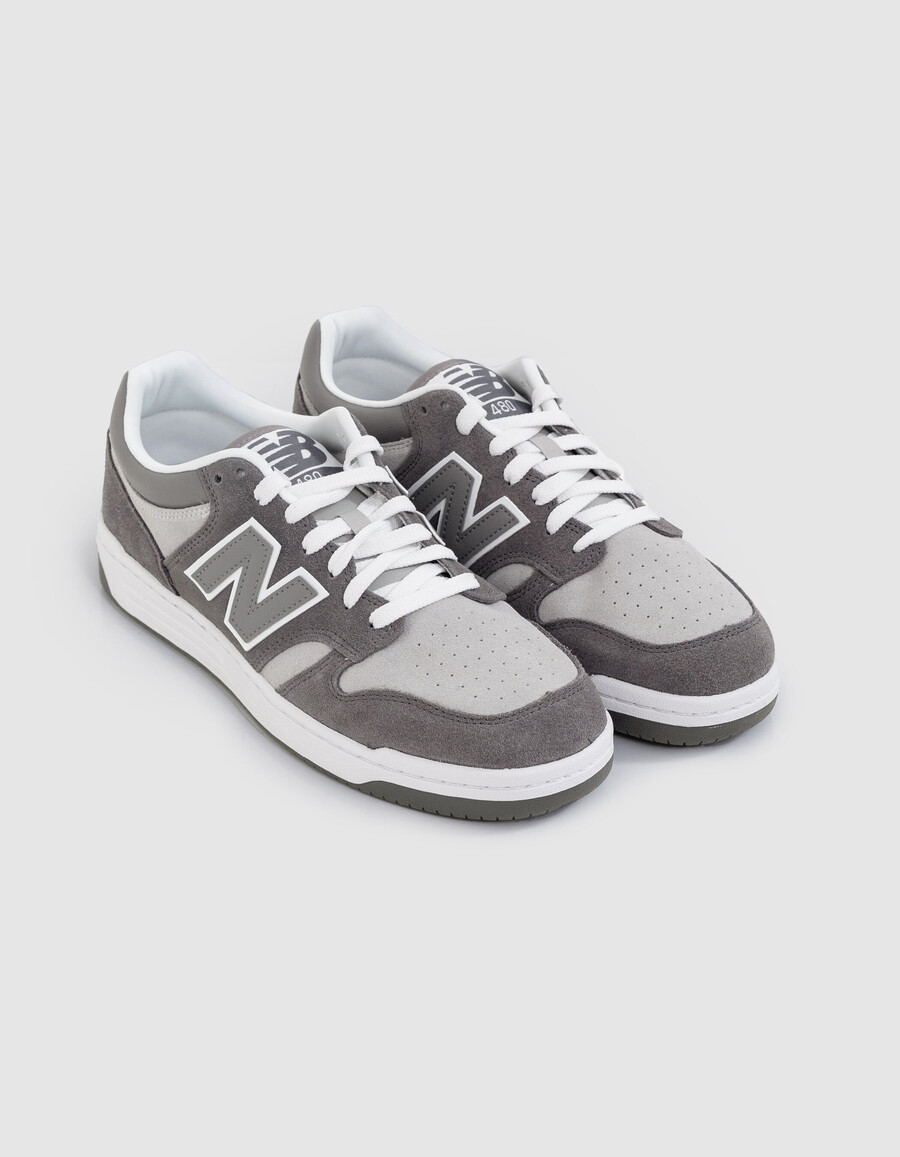 scarpe da ginnastica grigie new balance 480 da uomo