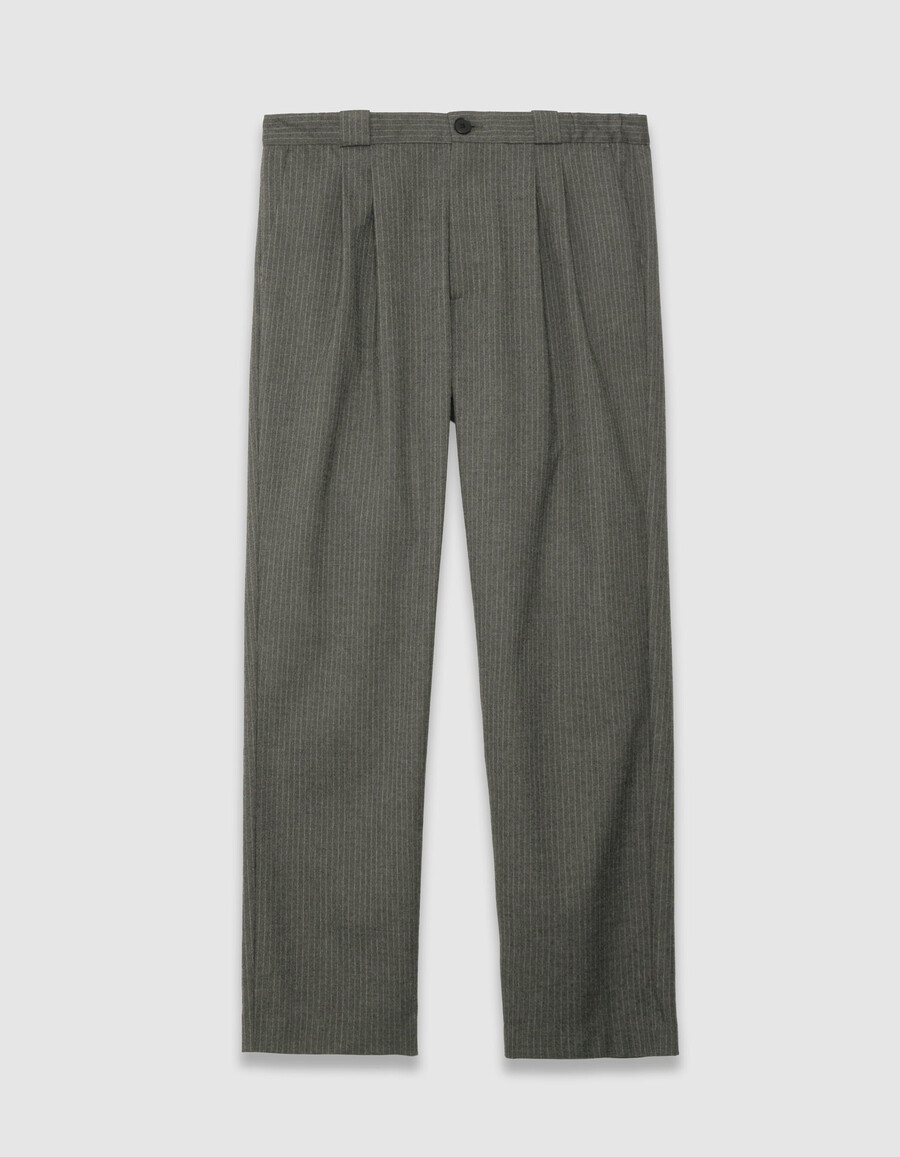 pantaloni da uomo in gessato grigio