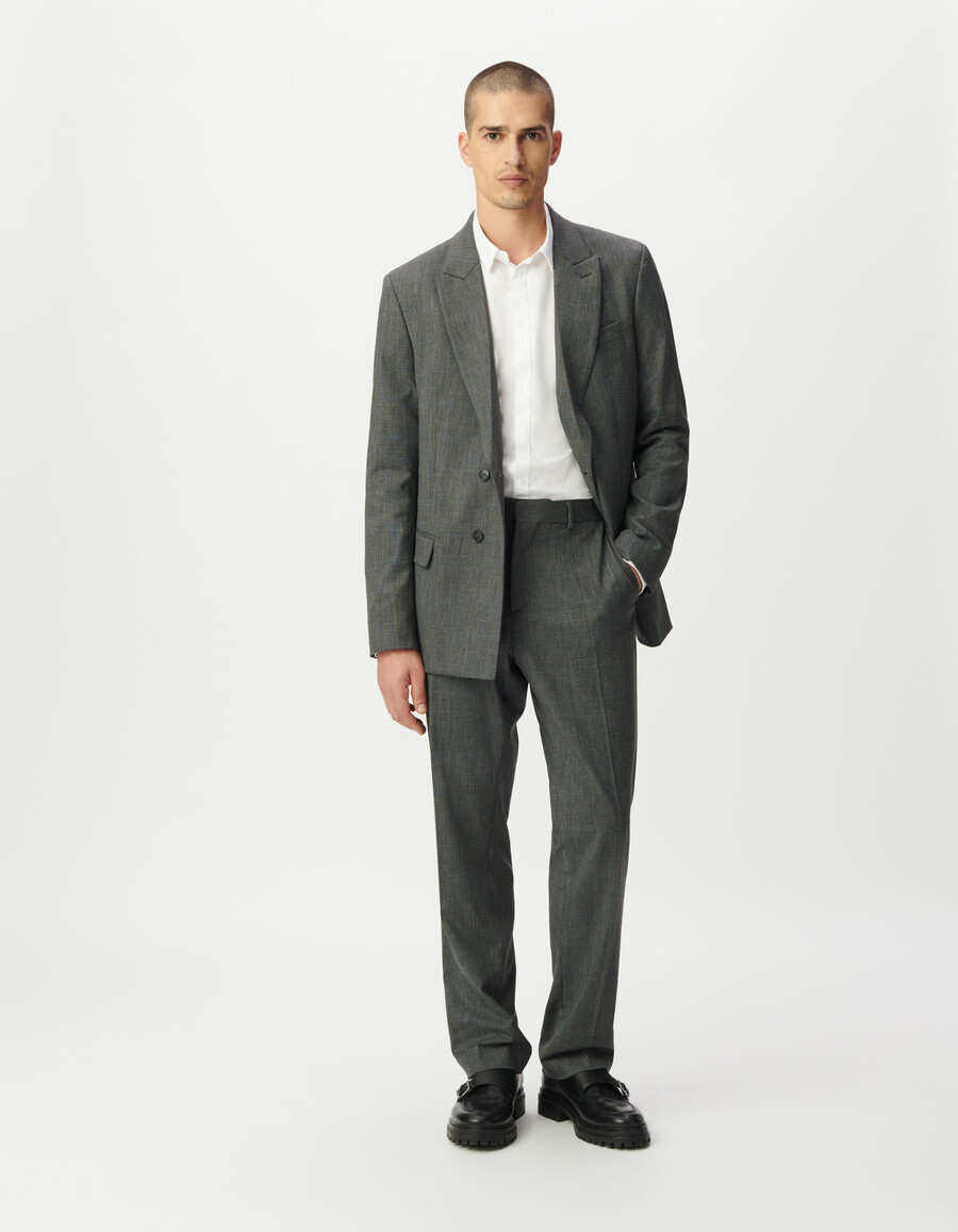 pantaloni da uomo a quadri grigi