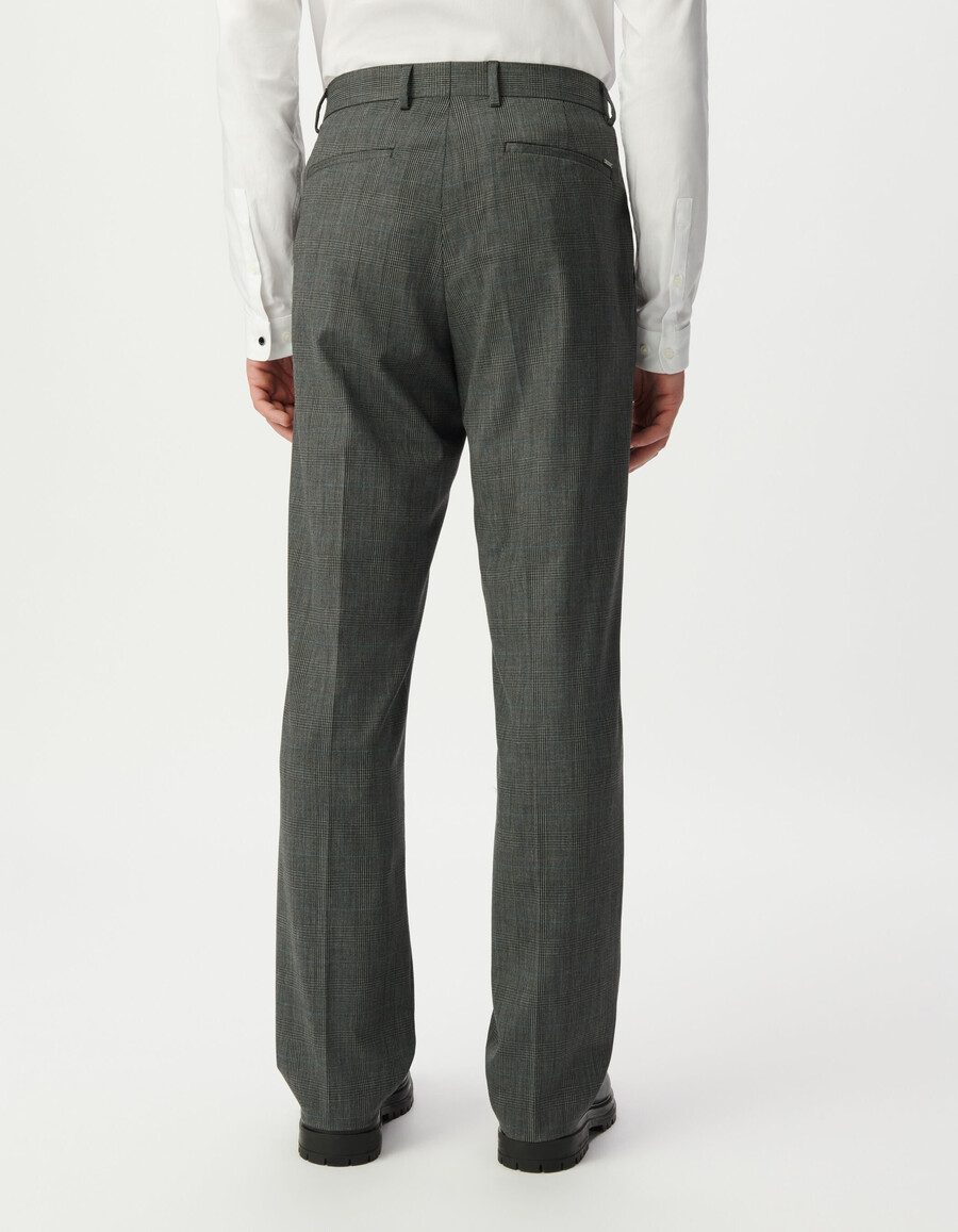 pantaloni da uomo a quadri grigi