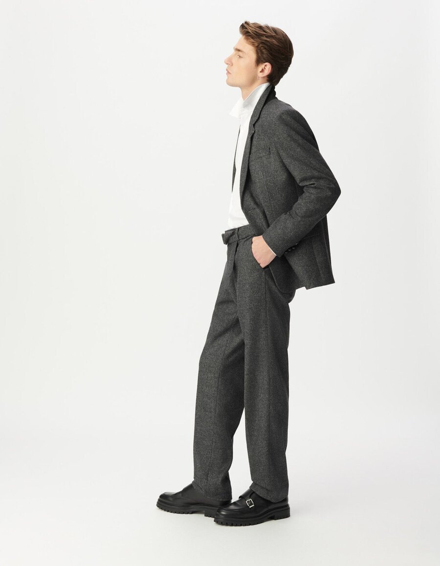 giacca da uomo in tweed grigio