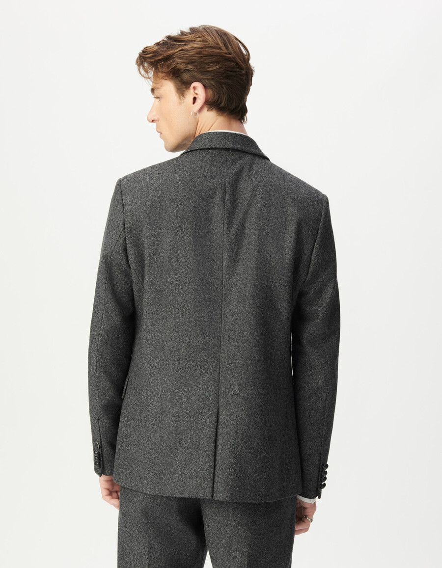 giacca da uomo in tweed grigio