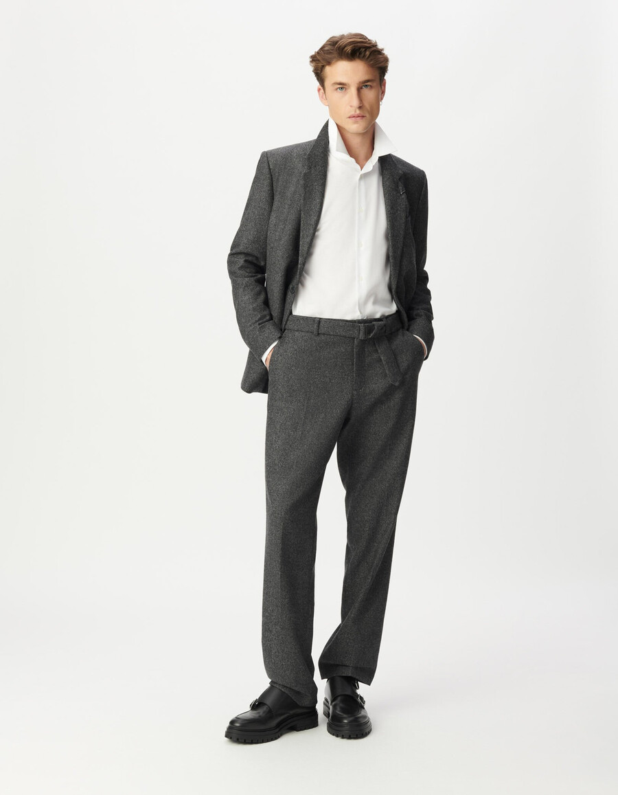 giacca da uomo in tweed grigio