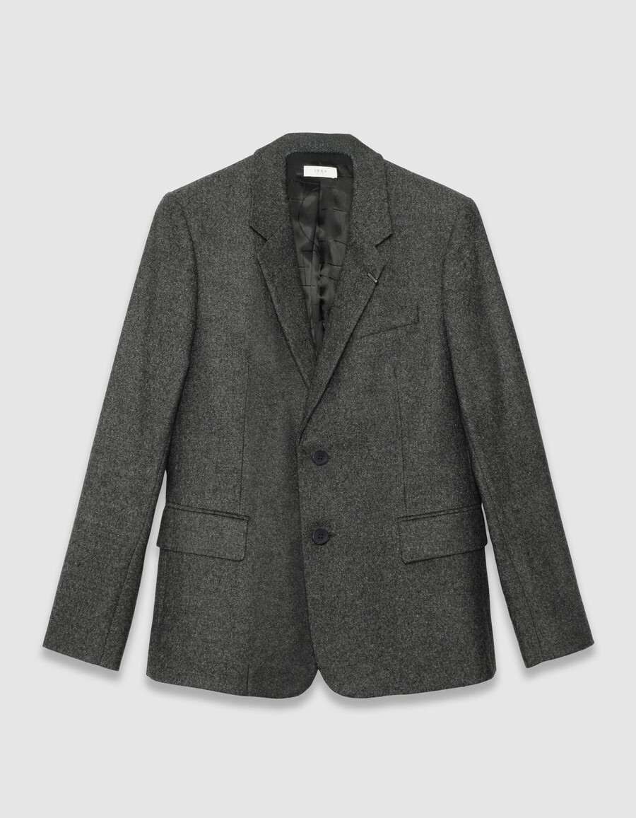 giacca da uomo in tweed grigio