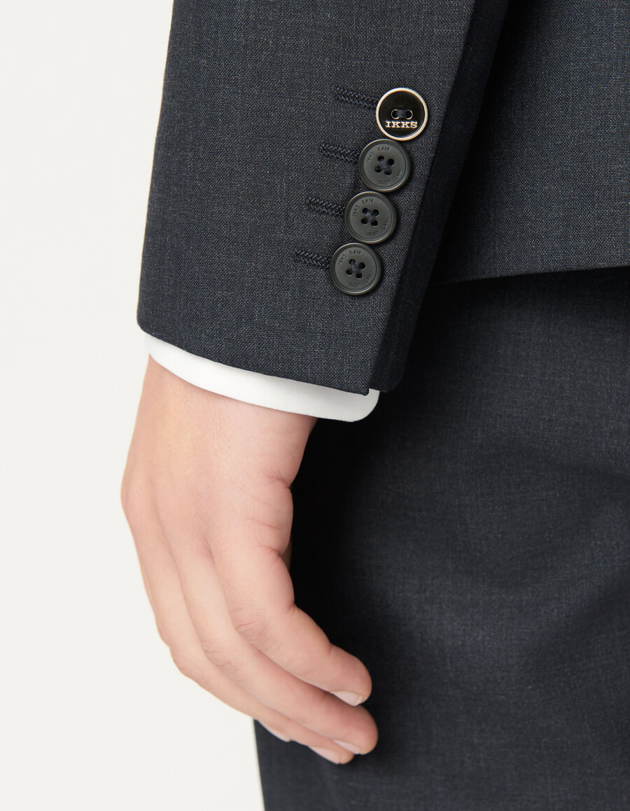 giacca da uomo in pura lana blu navy