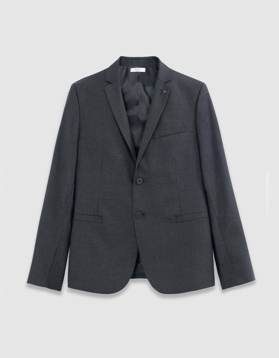 giacca da uomo in pura lana blu navy