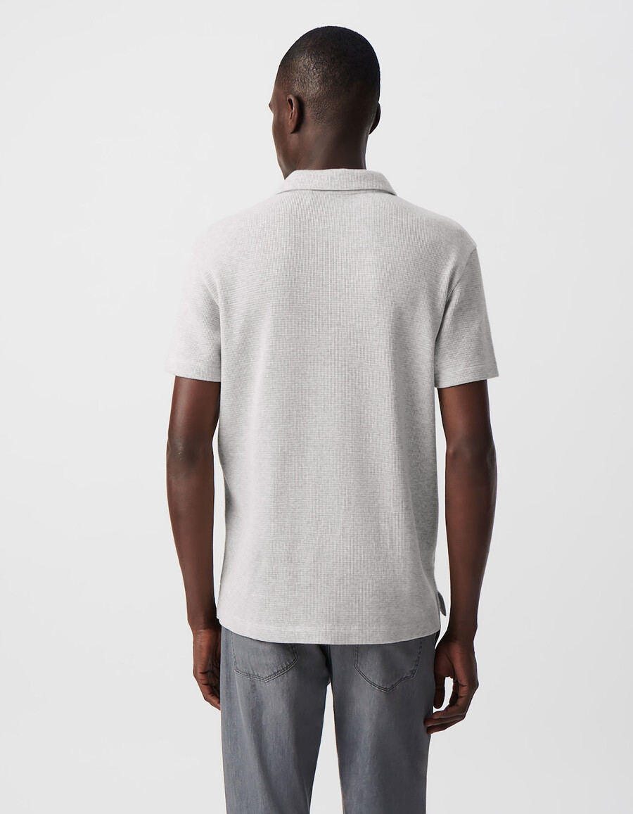 polo da uomo in maglia a nido dape in cotone biologico cloud regular