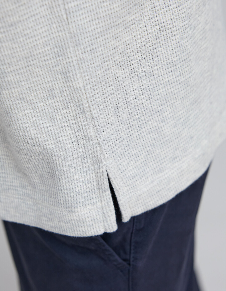 polo da uomo in maglia a nido dape in cotone biologico cloud regular