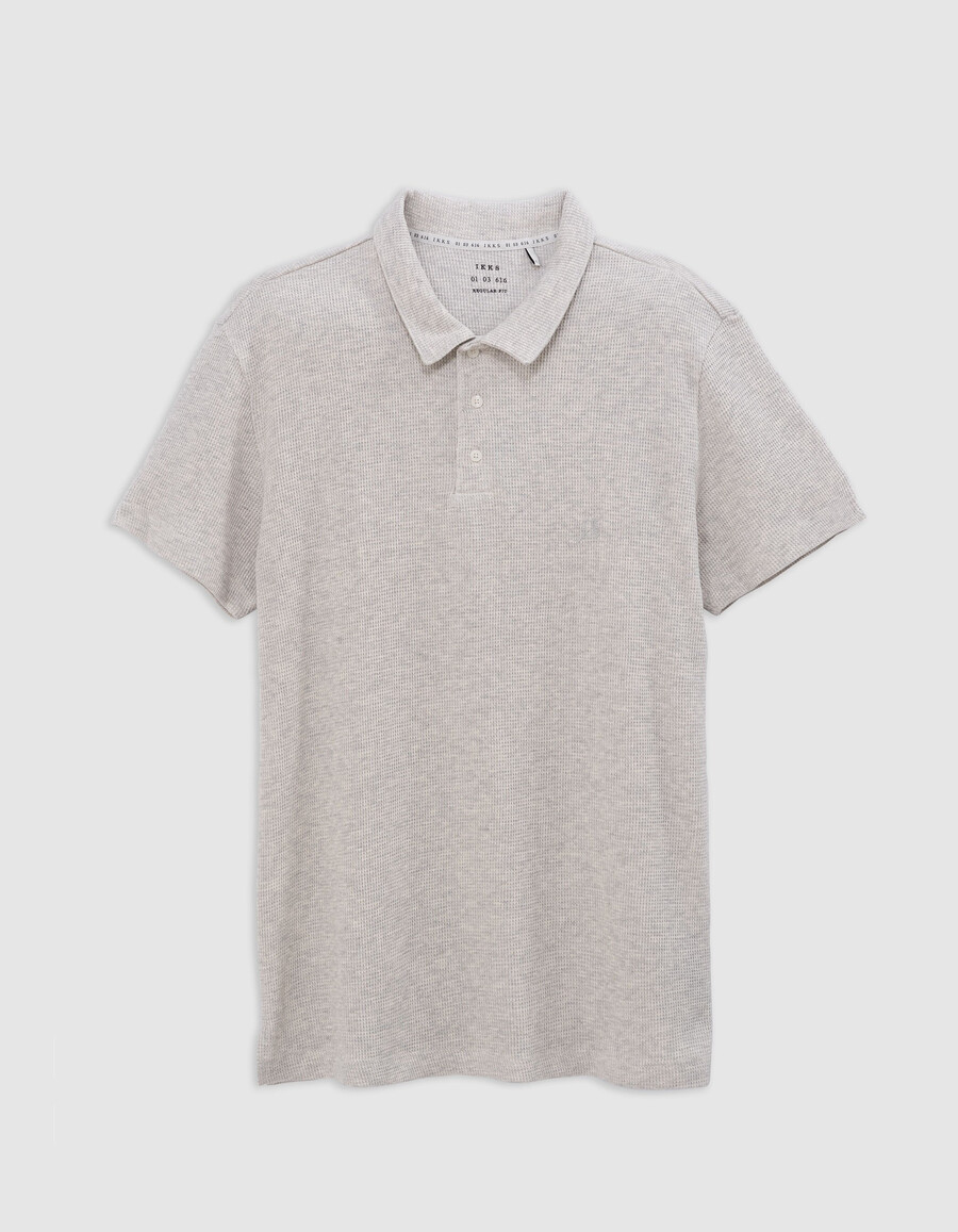 polo da uomo in maglia a nido dape in cotone biologico cloud regular