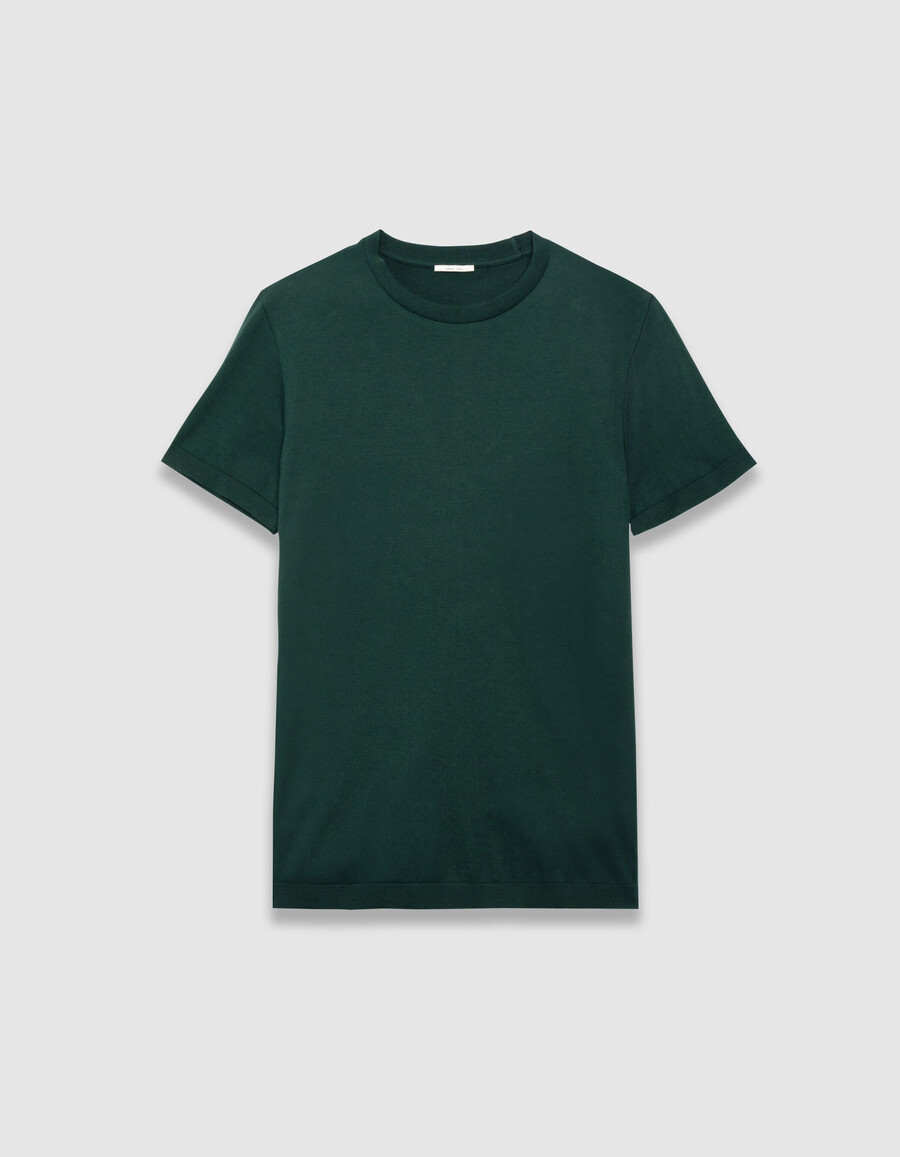 t-shirt a maniche corte da uomo in cotone modal verde