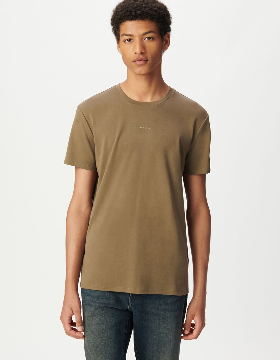 t-shirt beige absolute dry da uomo con dettaglio logo