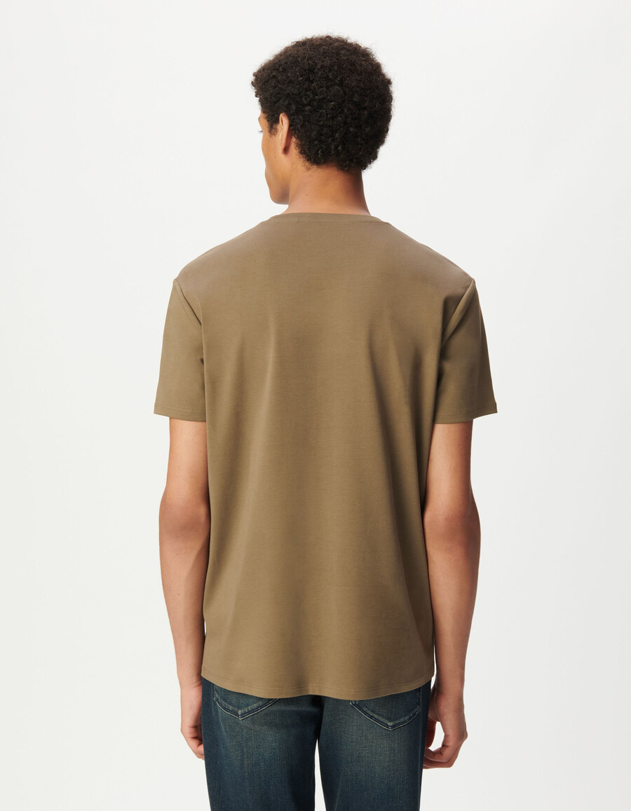 t-shirt beige absolute dry da uomo con dettaglio logo