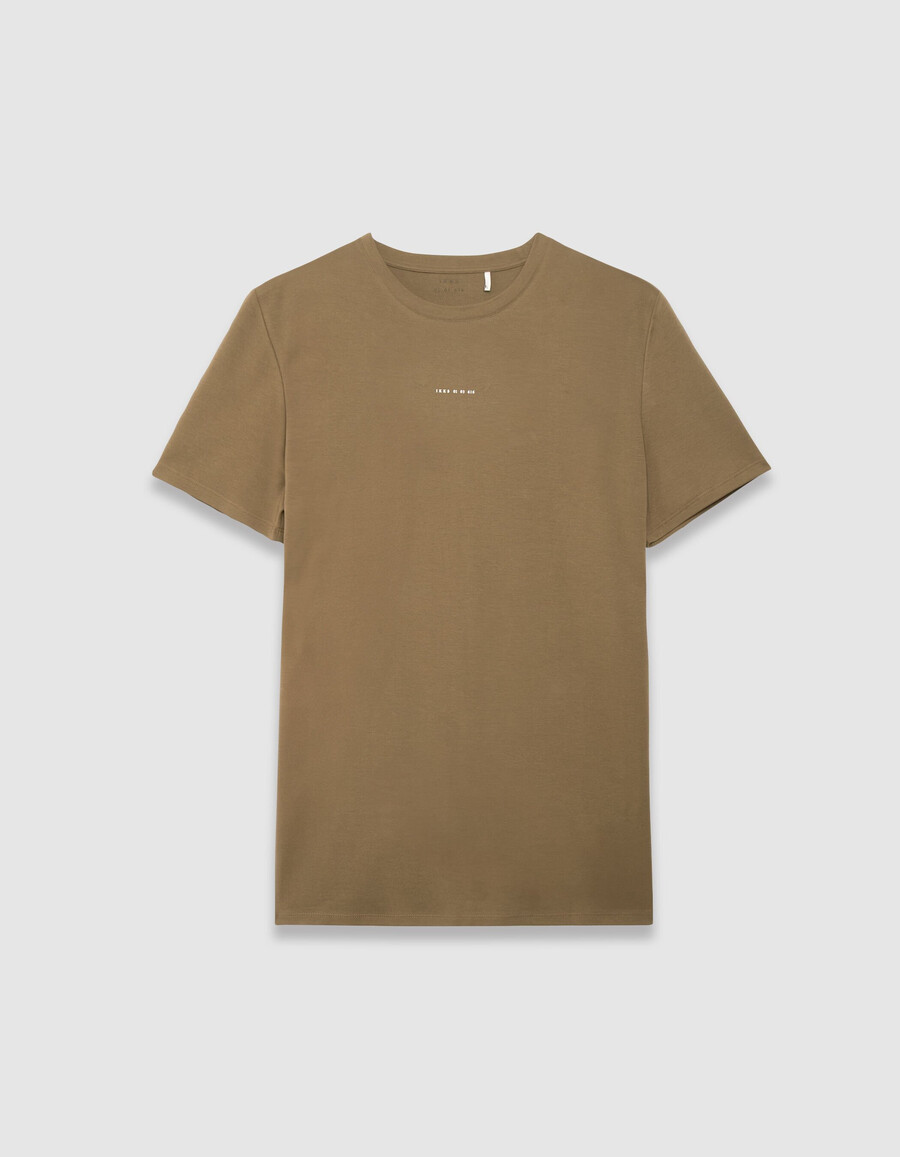t-shirt beige absolute dry da uomo con dettaglio logo