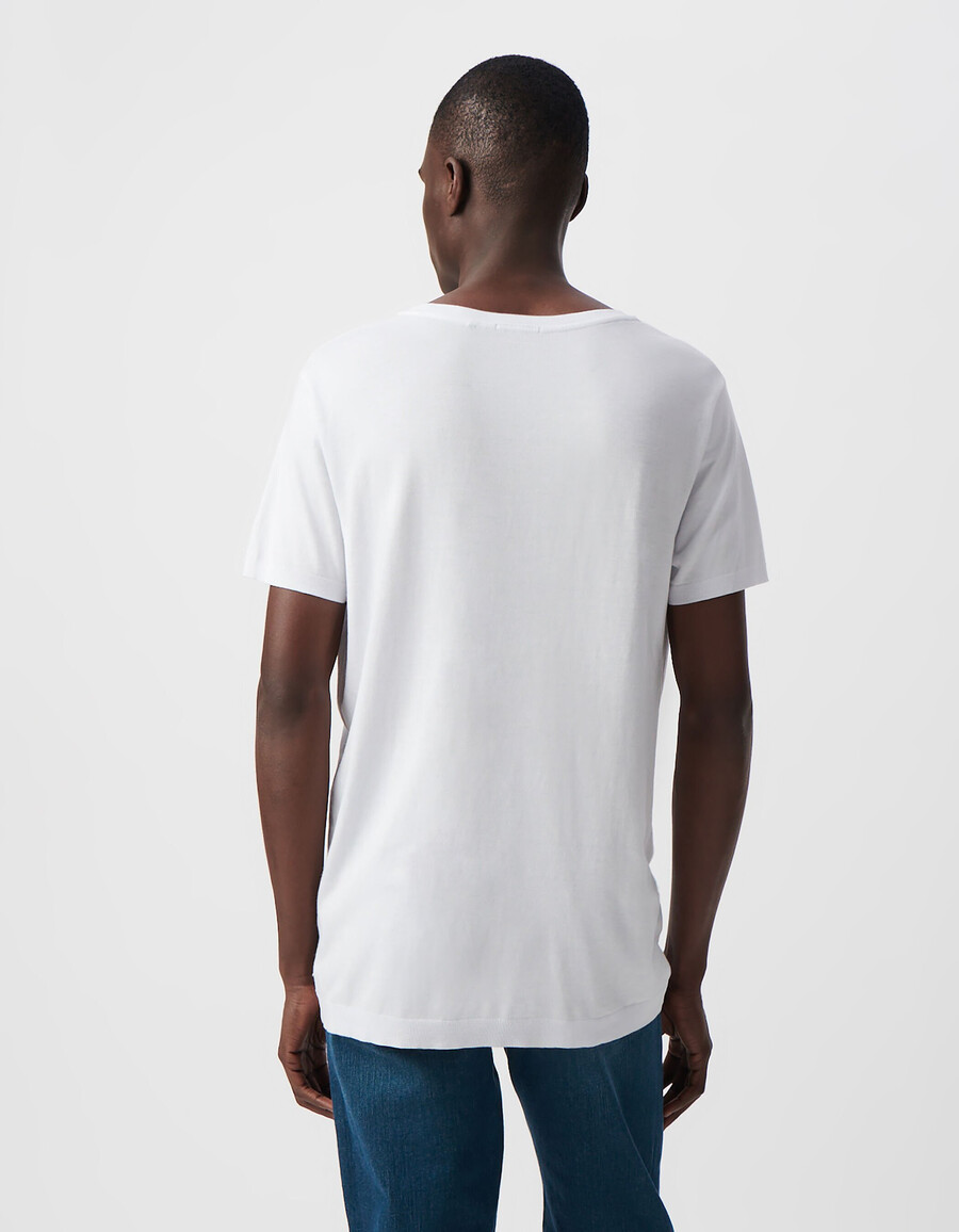 t-shirt da uomo in cotone modal bianco