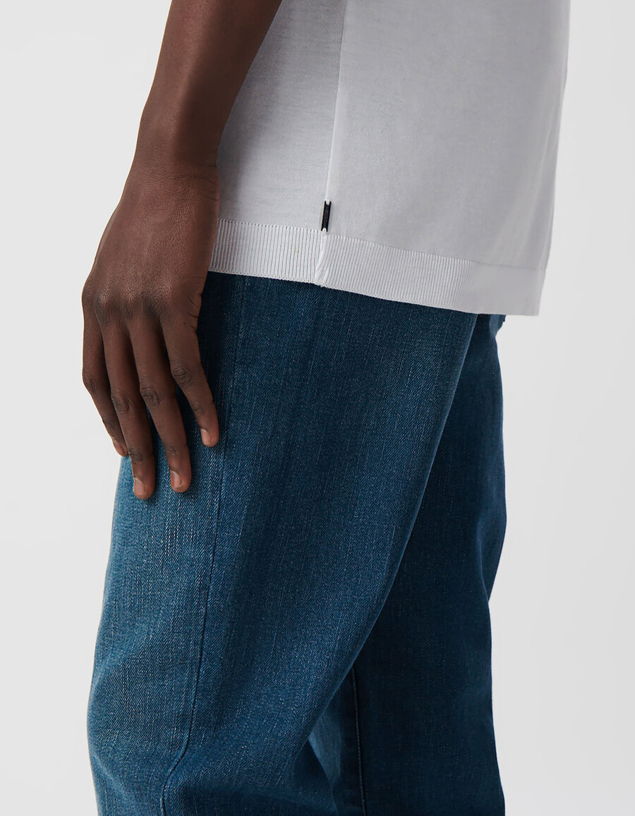 t-shirt da uomo in cotone modal bianco