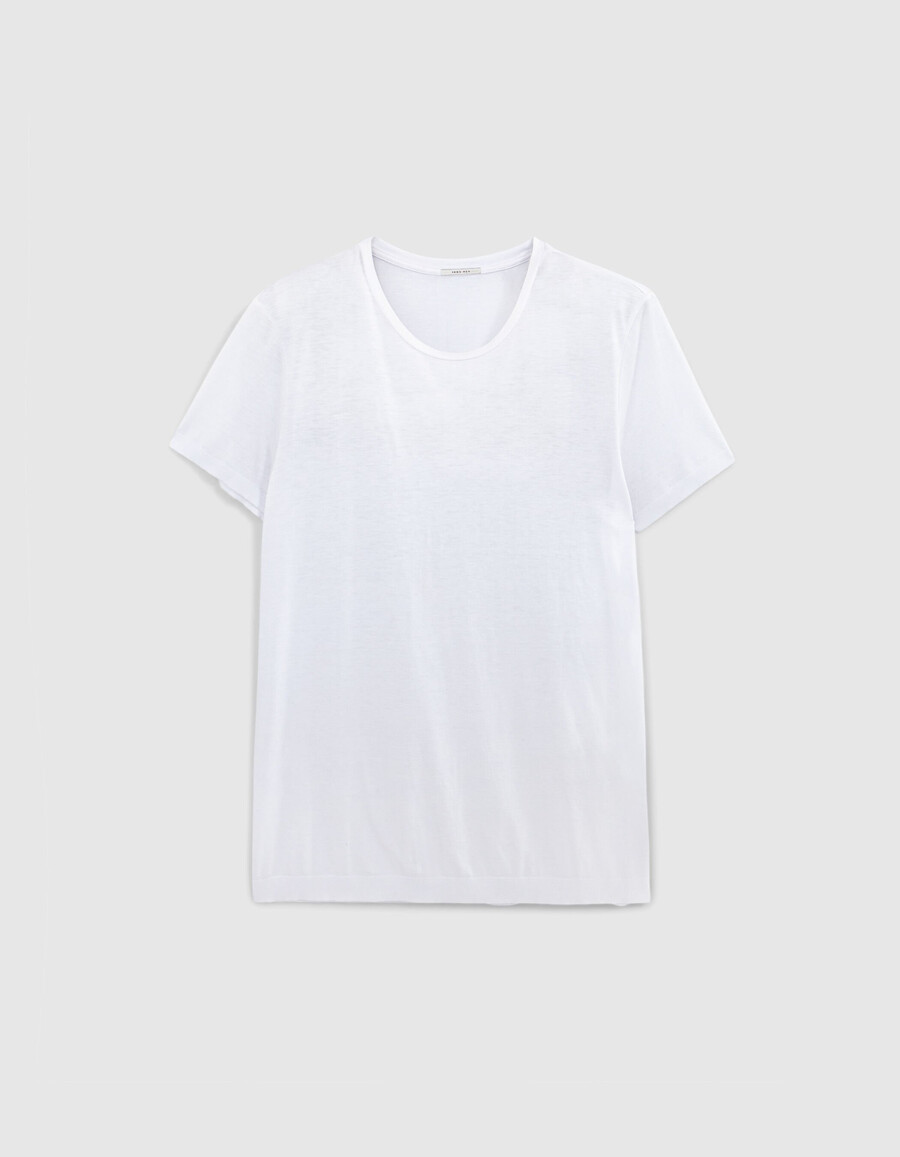 t-shirt da uomo in cotone modal bianco