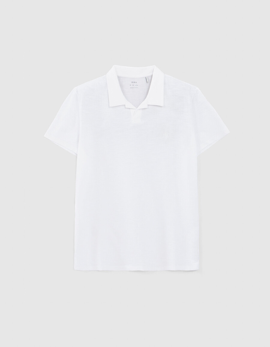 t-shirt essenziale da uomo in cotone biologico slub bianco