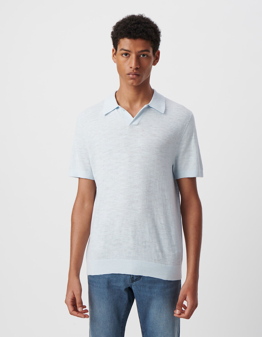 polo da uomo in maglia leggera sky