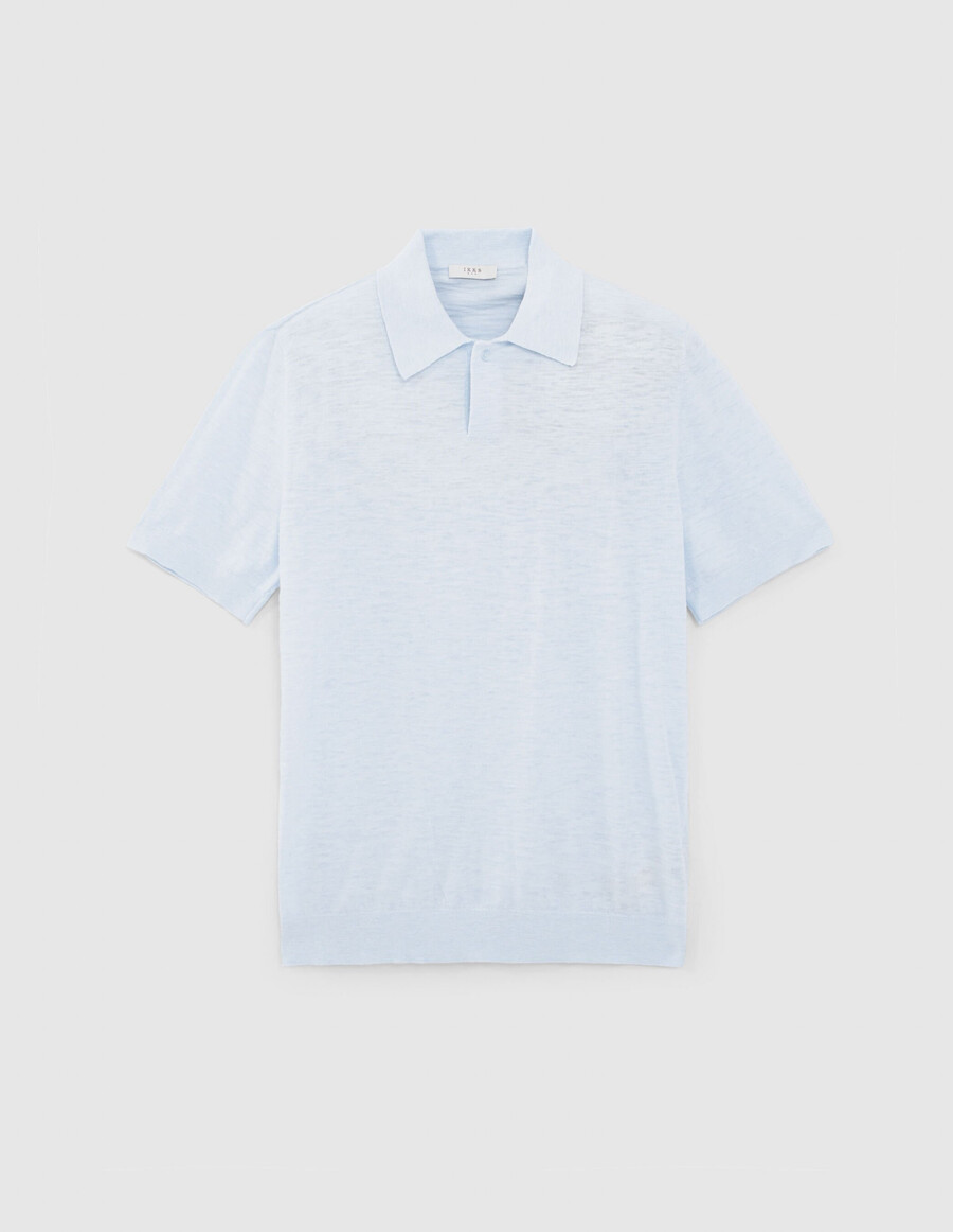 polo da uomo in maglia leggera sky