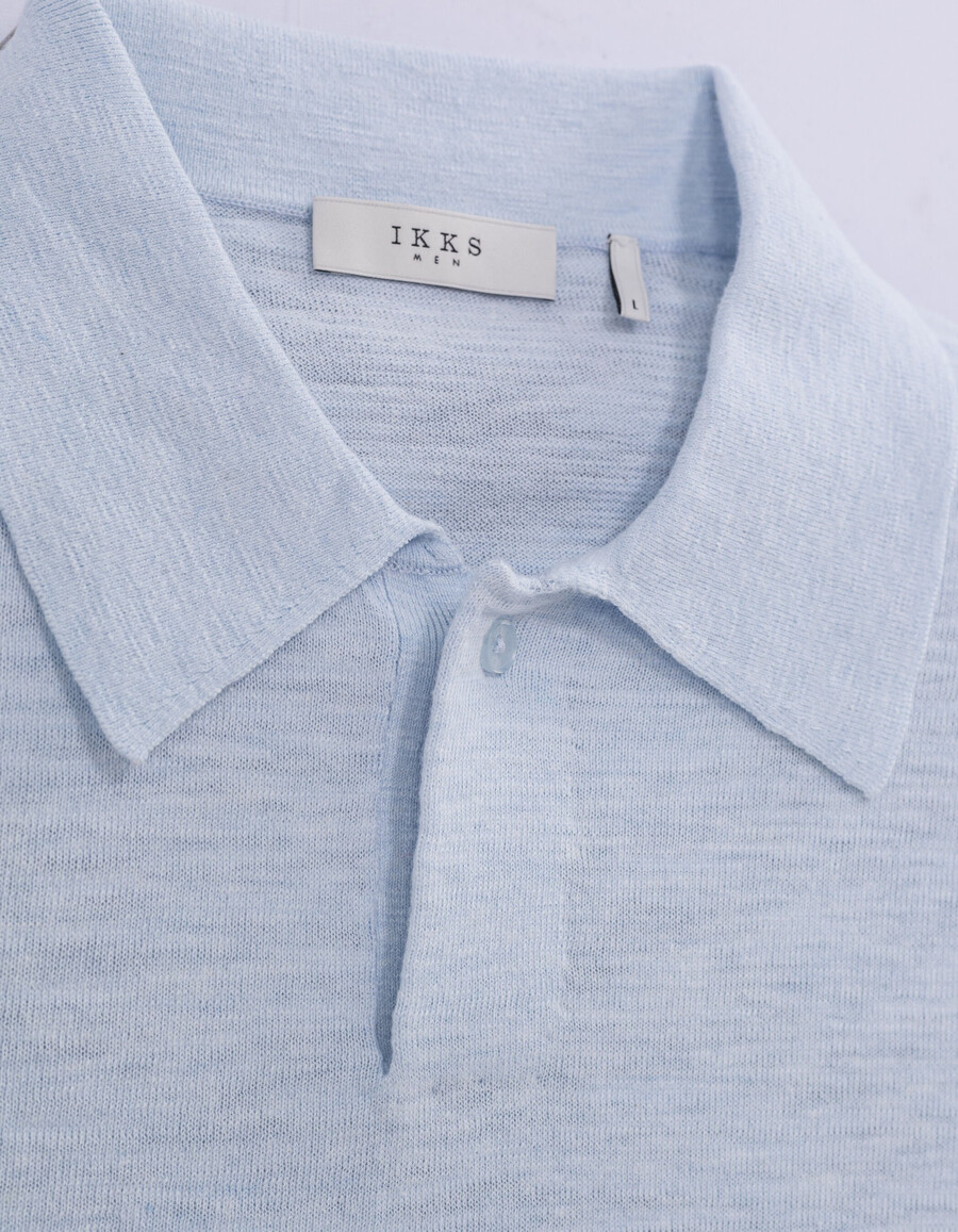 polo da uomo in maglia leggera sky