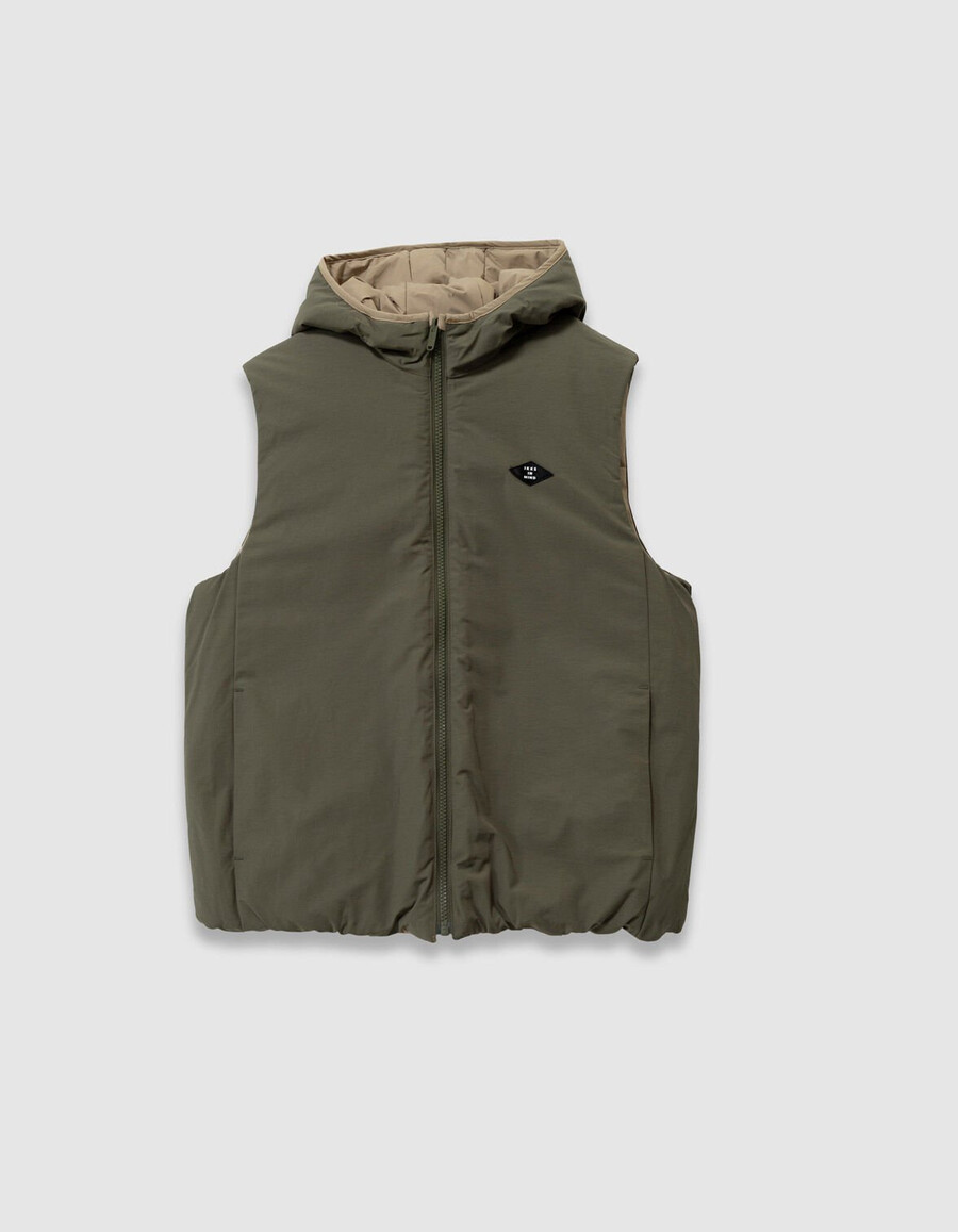 parka kaki 3 in 1 e giacca imbottita reversibile per bambini
