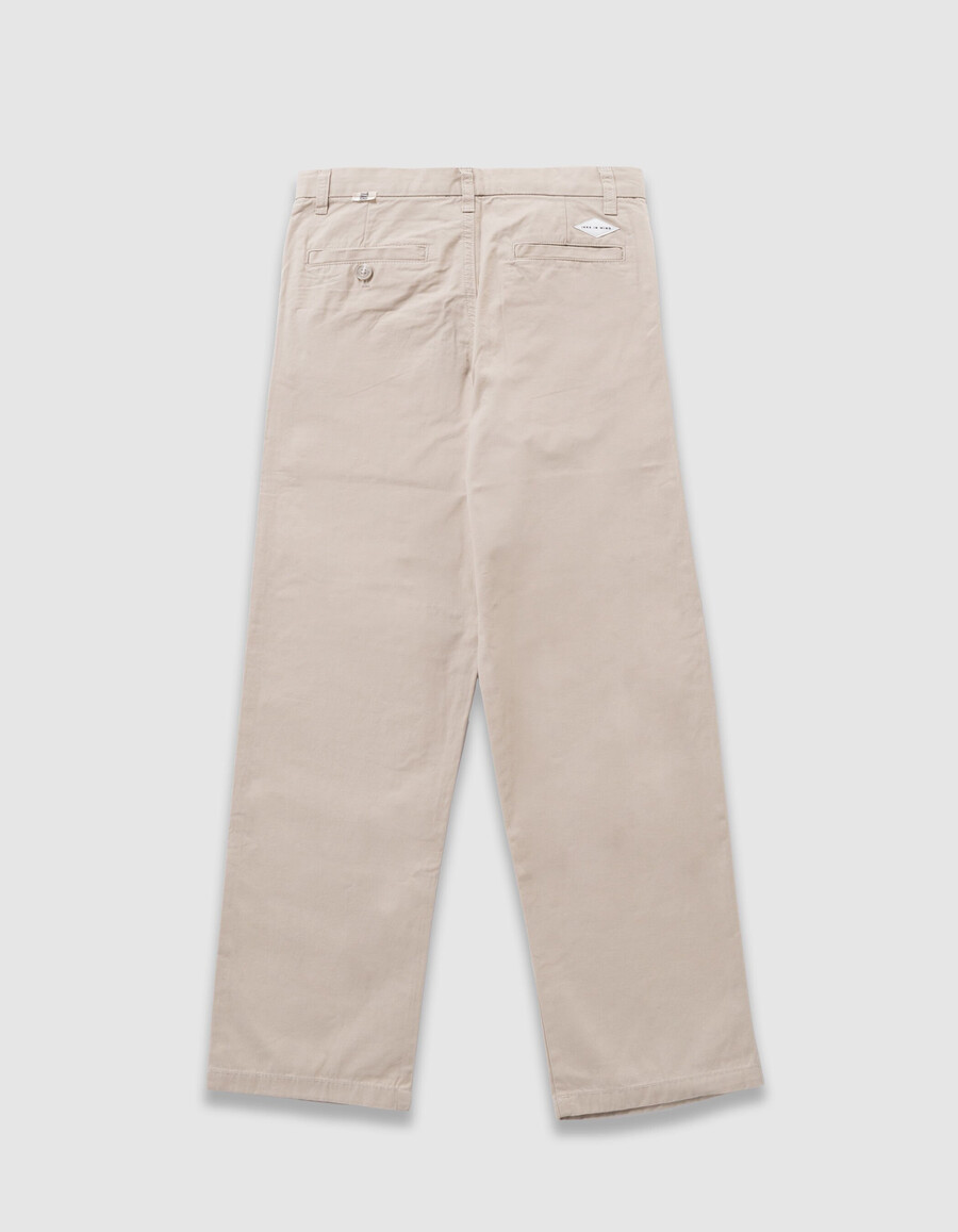 pantaloni chino beige larghi da ragazzo