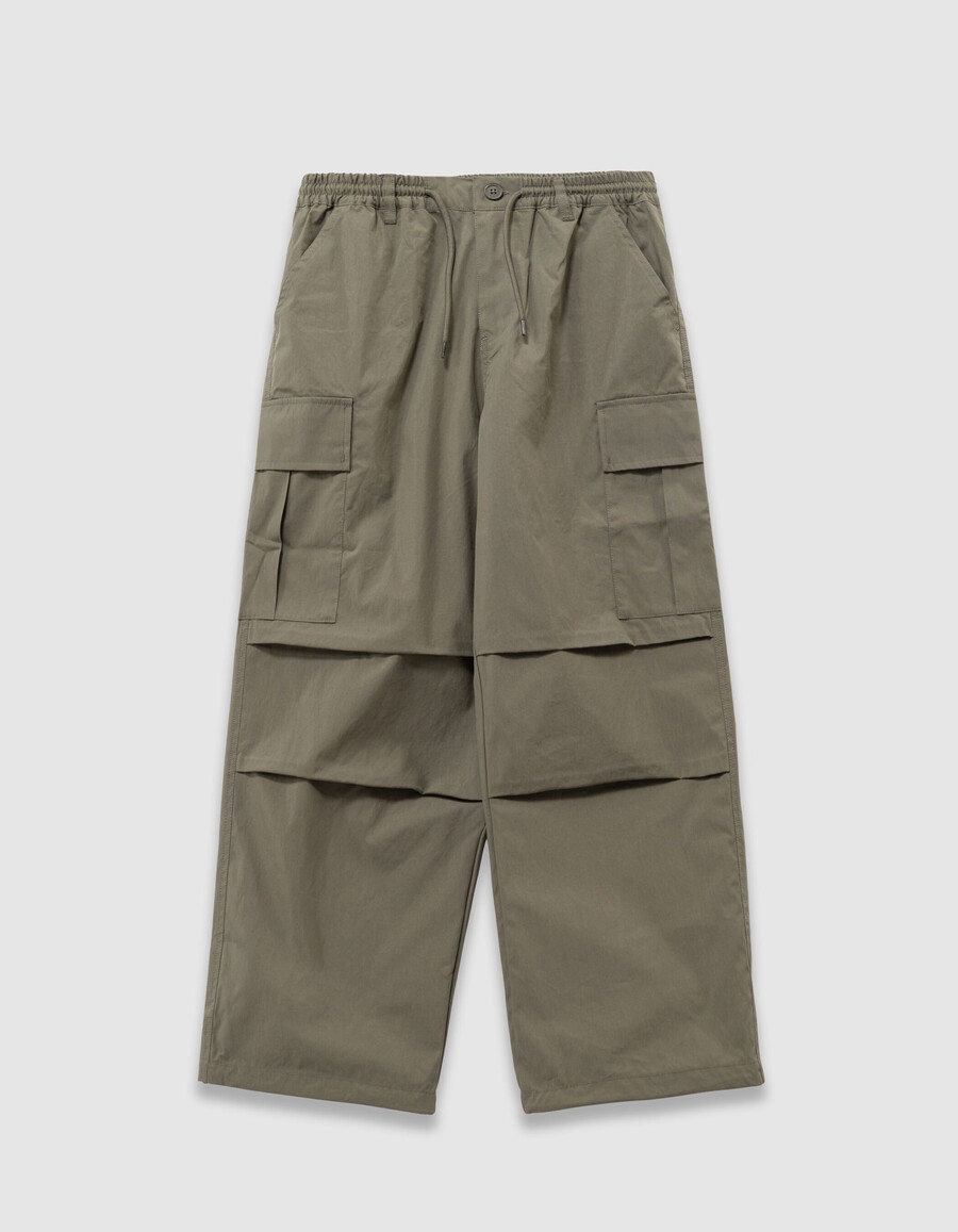 pantaloni cargo a gamba larga color cachi per ragazzi