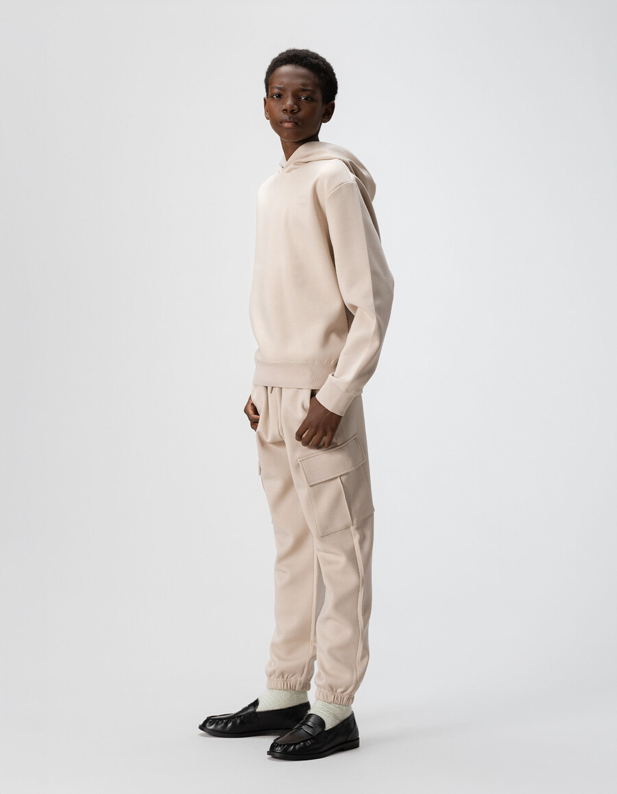 pantaloni cargo beige da bambino