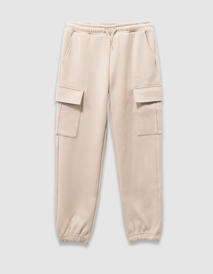pantaloni cargo beige da bambino