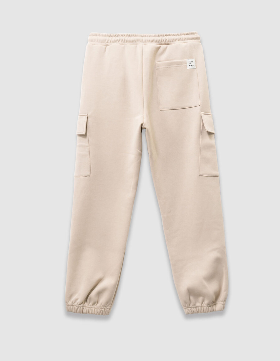 pantaloni cargo beige da bambino