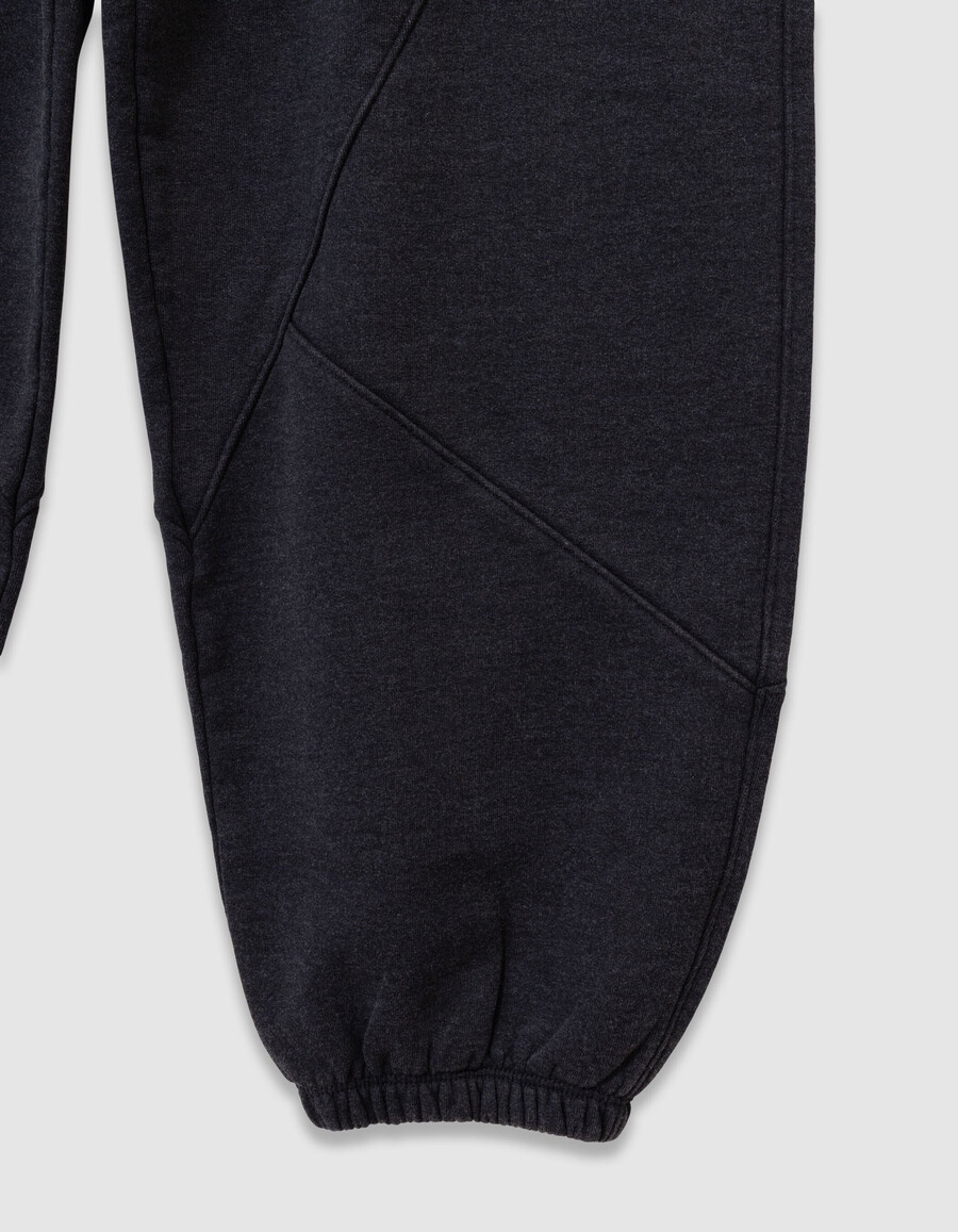 pantaloni da jogging grigi da bambino con ritagli posizionati