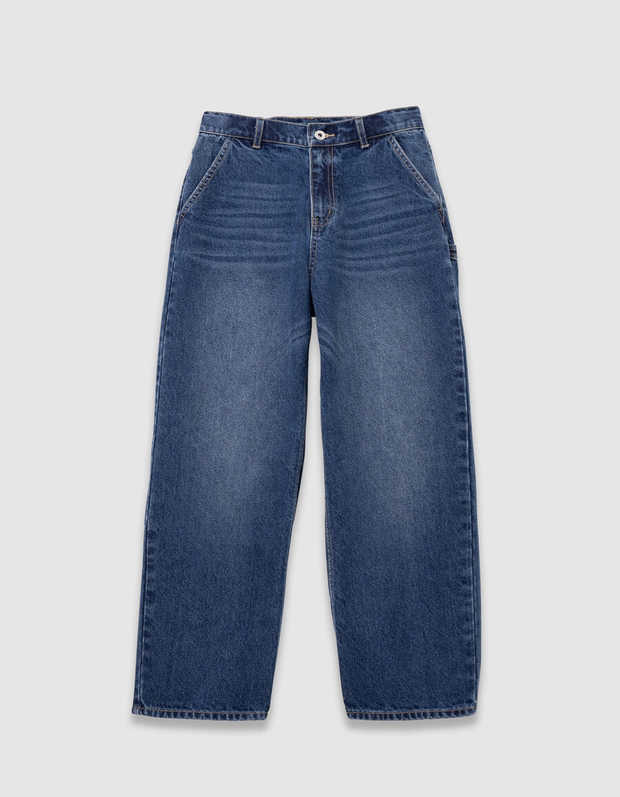 jeans larghi blu stile carpentiere per ragazzi